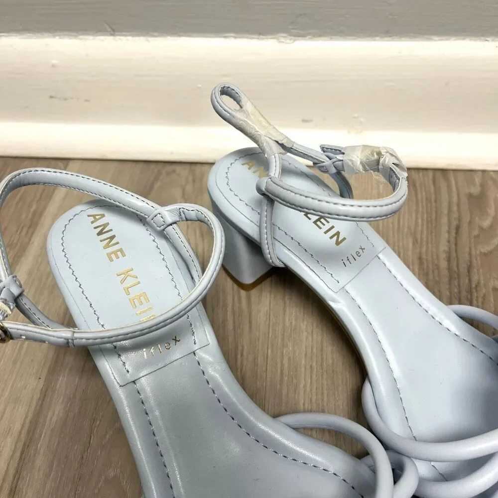 Anne Klein Sandals Women’s 6.5 Kelsi Light Blue Strappy‎ Heeled NWT